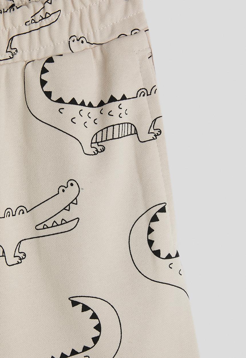 Pop Candy - Croc all-over-print shorts - off white