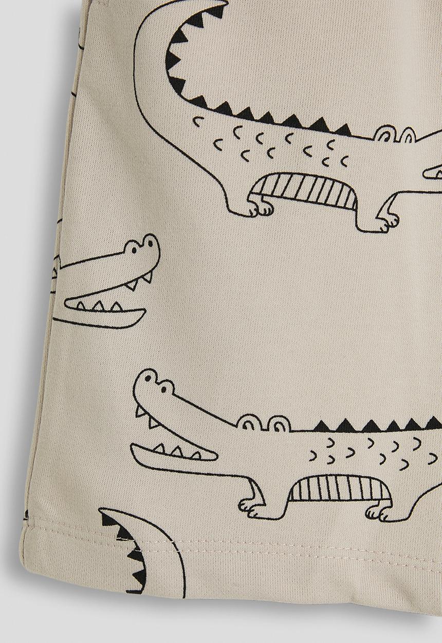 Pop Candy - Croc all-over-print shorts - off white