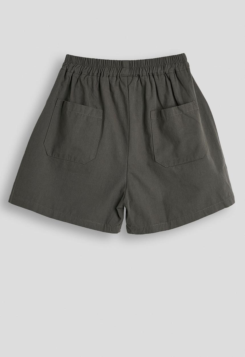 Pop Candy - Stylised front pocket shorts - charcoal