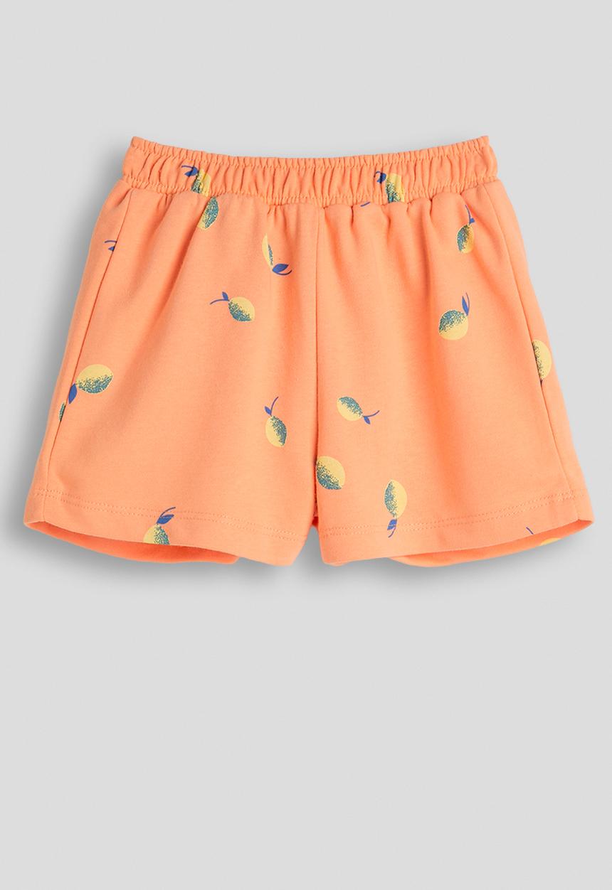 Pop Candy - Lemon all-over-print sweatshorts - peach