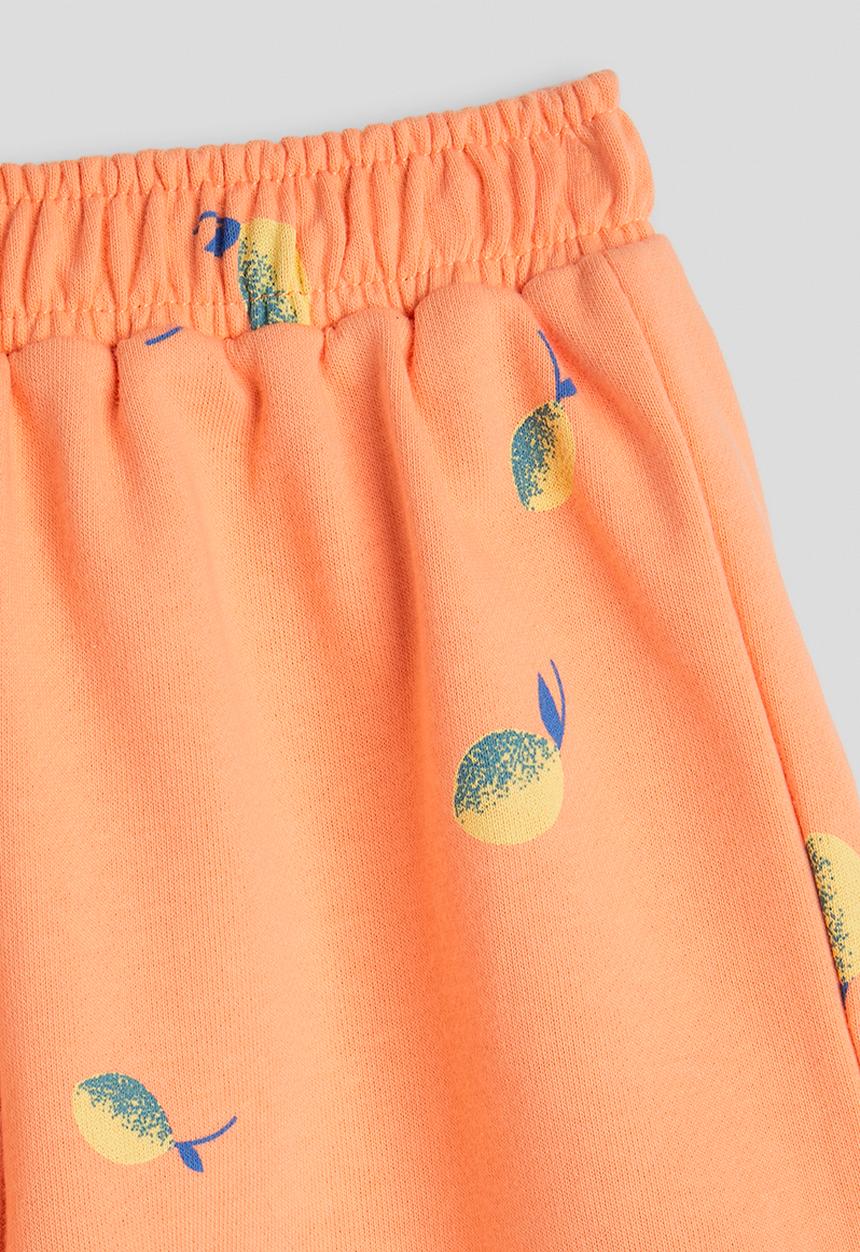 Pop Candy - Lemon all-over-print sweatshorts - peach