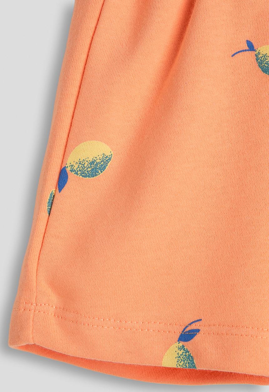 Pop Candy - Lemon all-over-print sweatshorts - peach