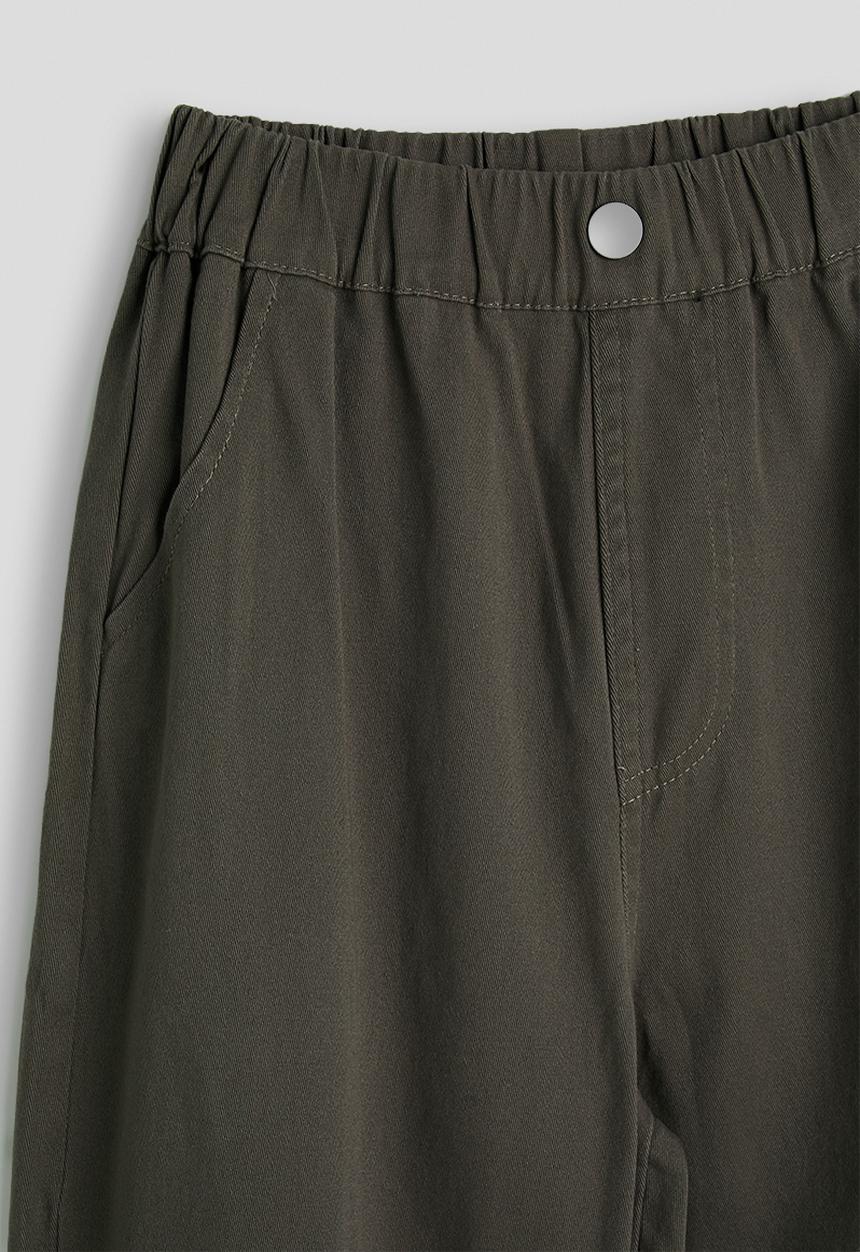 Pop Candy - Carrot leg trousers - muddy brown