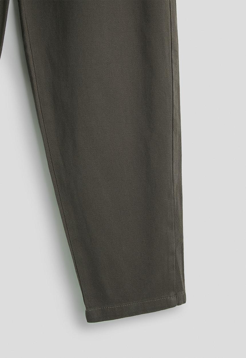 Pop Candy - Carrot leg trousers - muddy brown