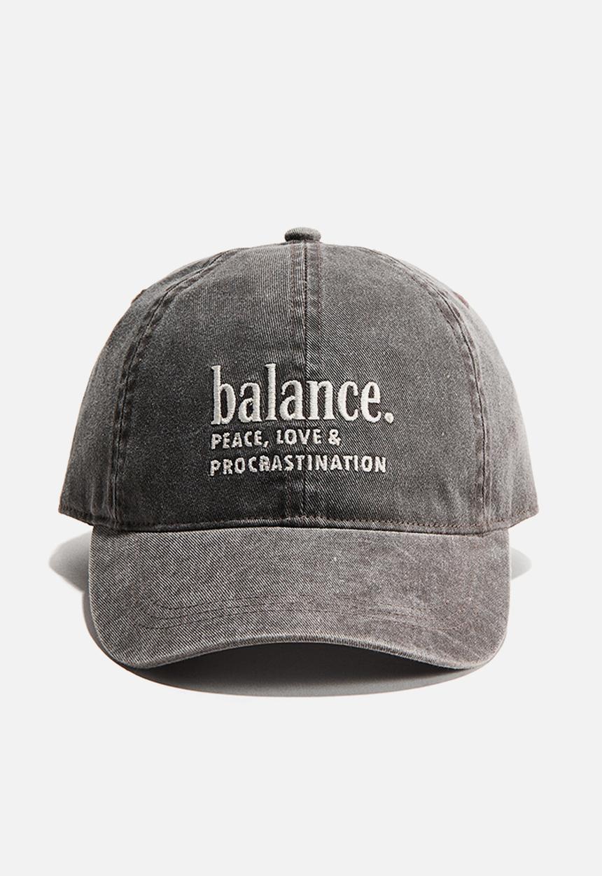 H&M - Embroidered-motif twill cap - dark brown/balance