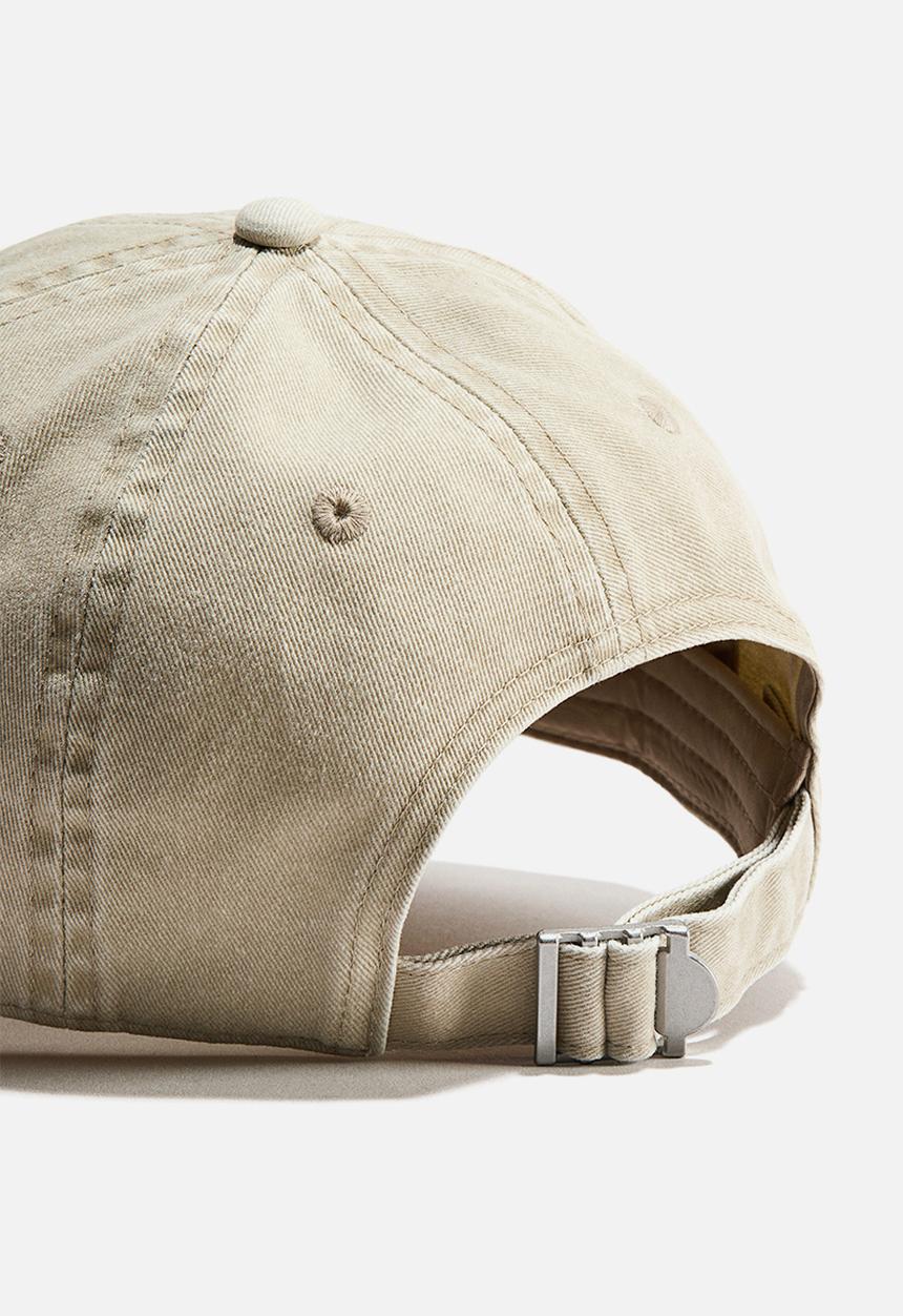 H&M - Embroidered-motif twill cap - light beige/chicago