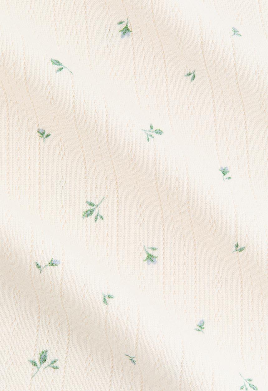 H&M - Pointelle pyjama bottoms - cream/floral