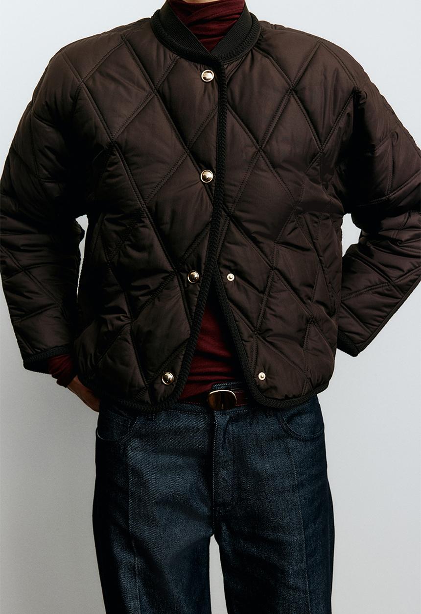 H&M - Quilted jacket - dark brown