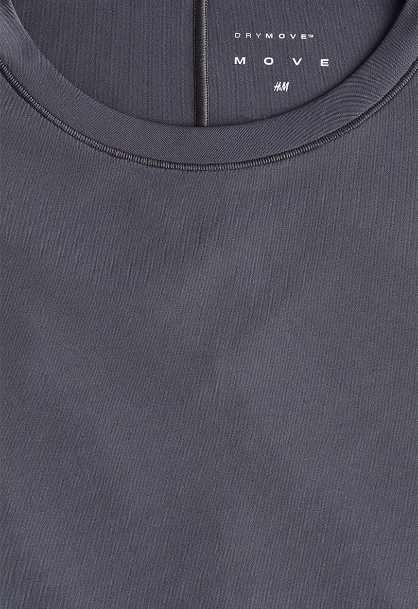 H&M - Sports top with drymove? - dark grey