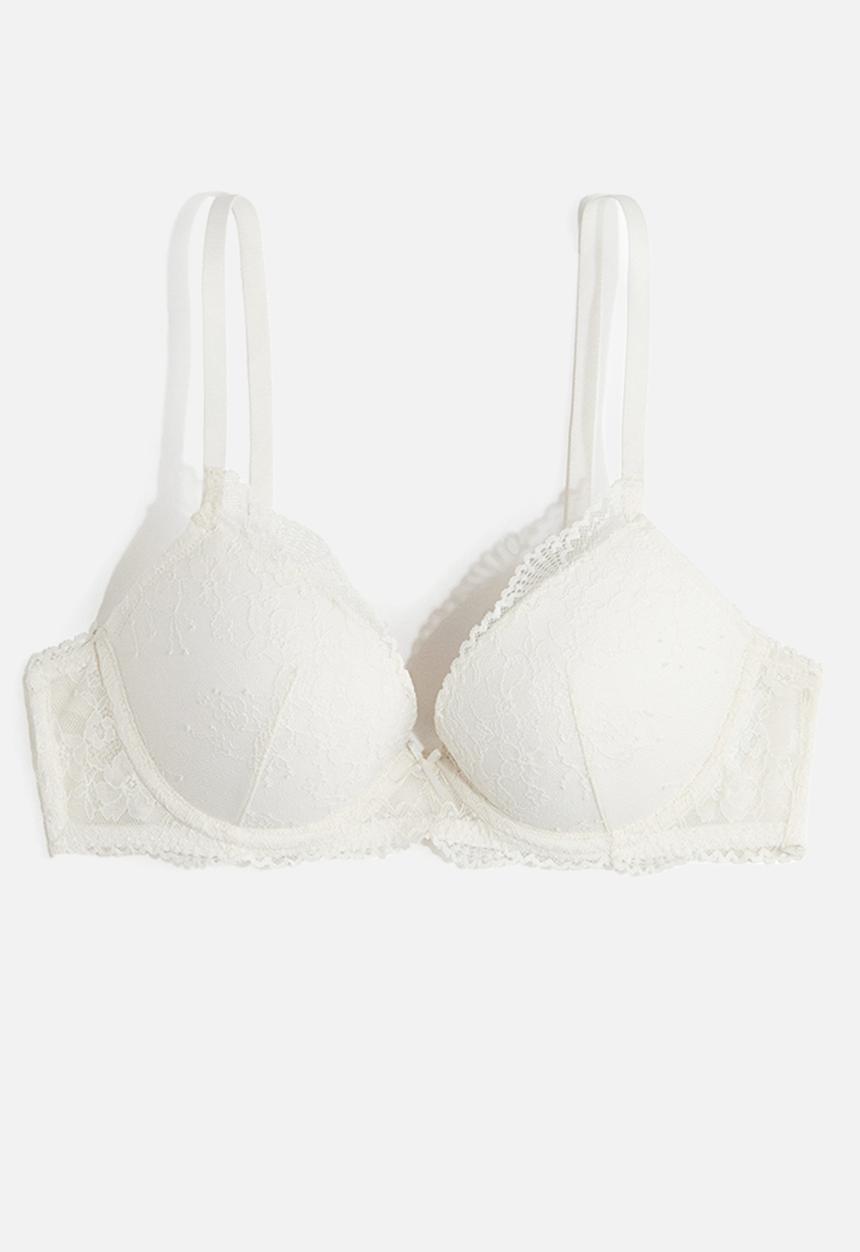 H&M - Lace push-up bra - white
