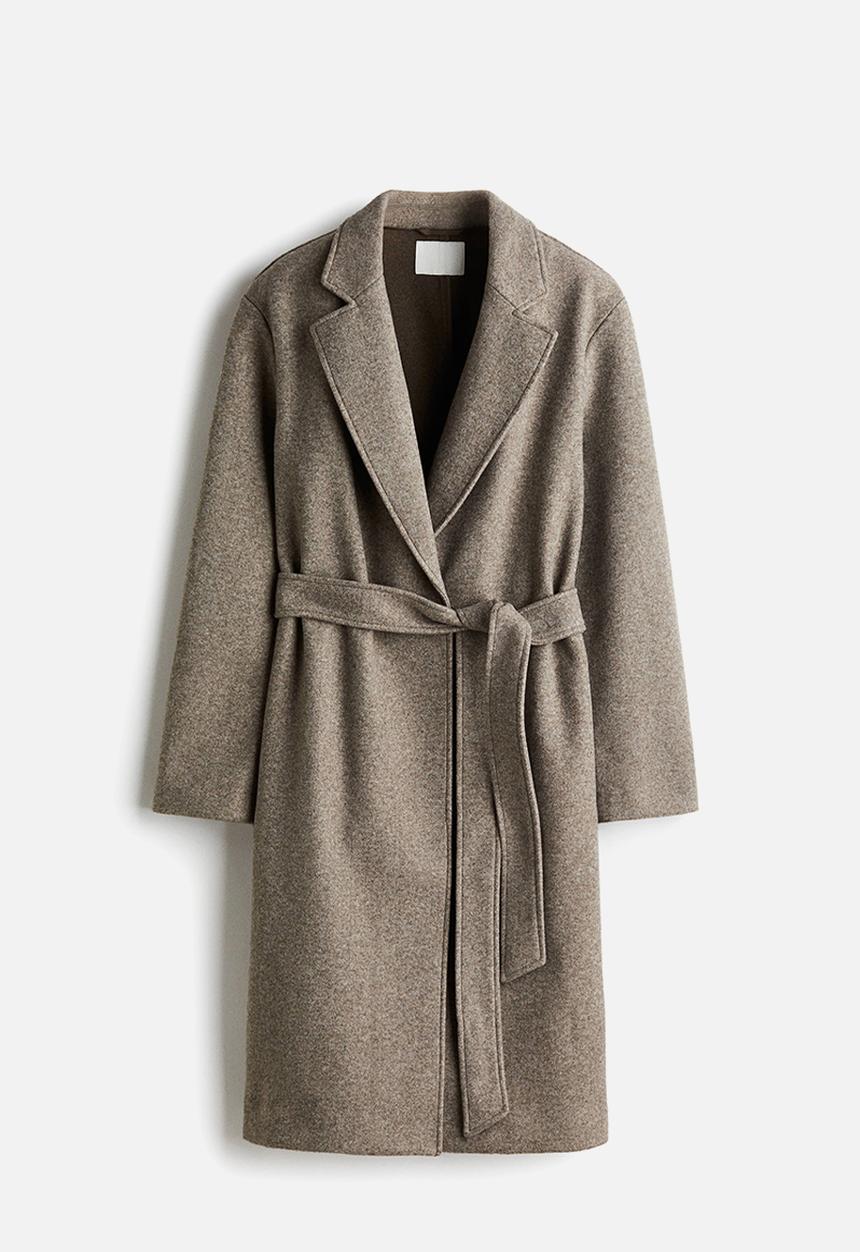 H&M - Tie-belt coat - light beige