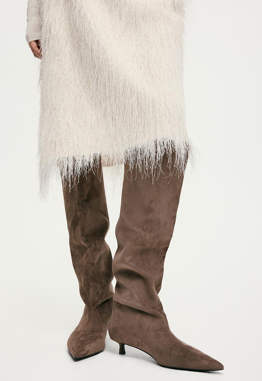 H&M - Kitten-heeled boots - beige