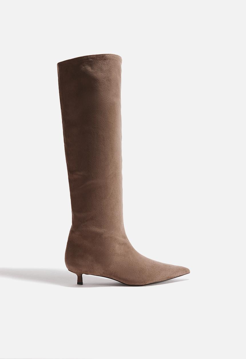 H&M - Kitten-heeled boots - beige