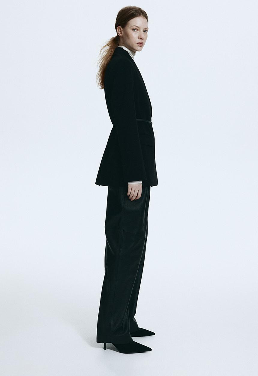 H&M - Belted blazer - black