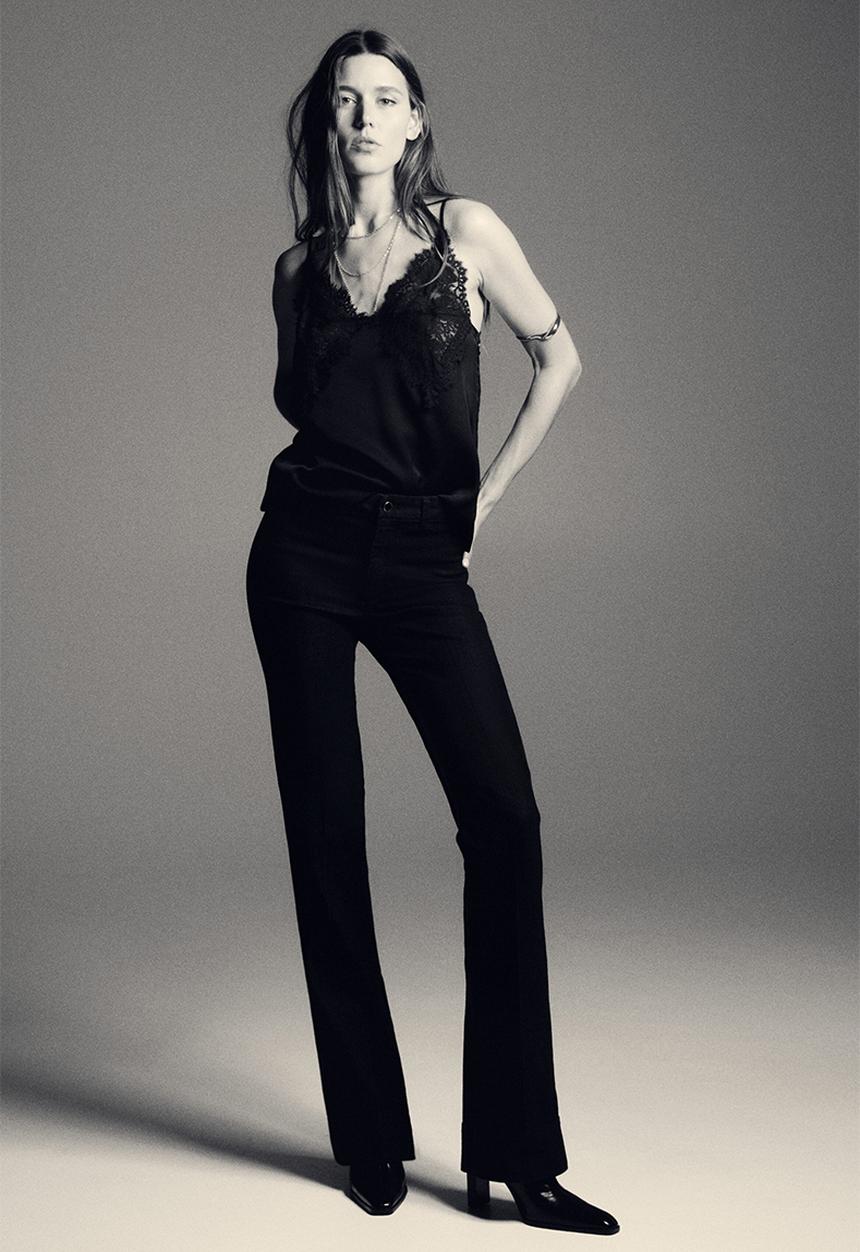 H&M - Flared high jeans - denim black