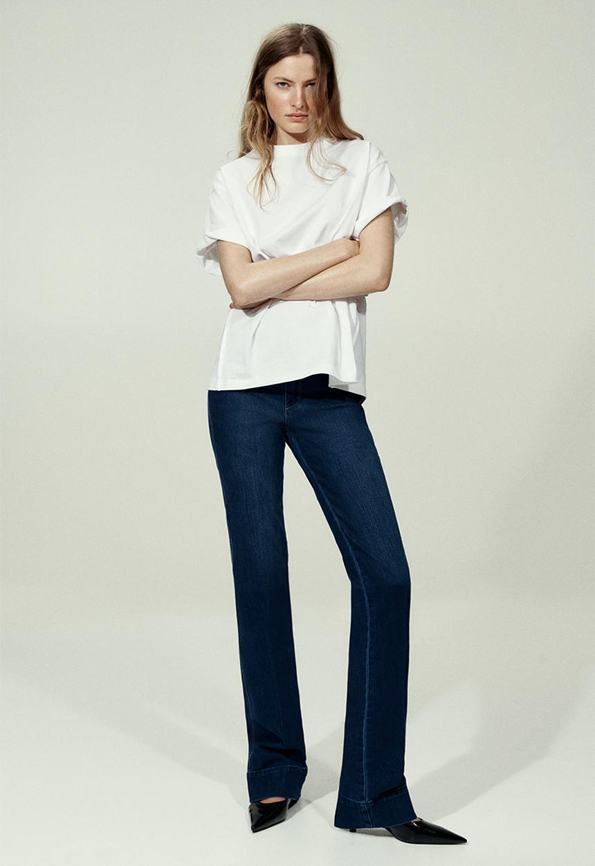 H&M - Flared high jeans - dark denim blue