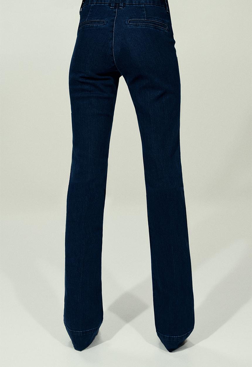 H&M - Flared high jeans - dark denim blue