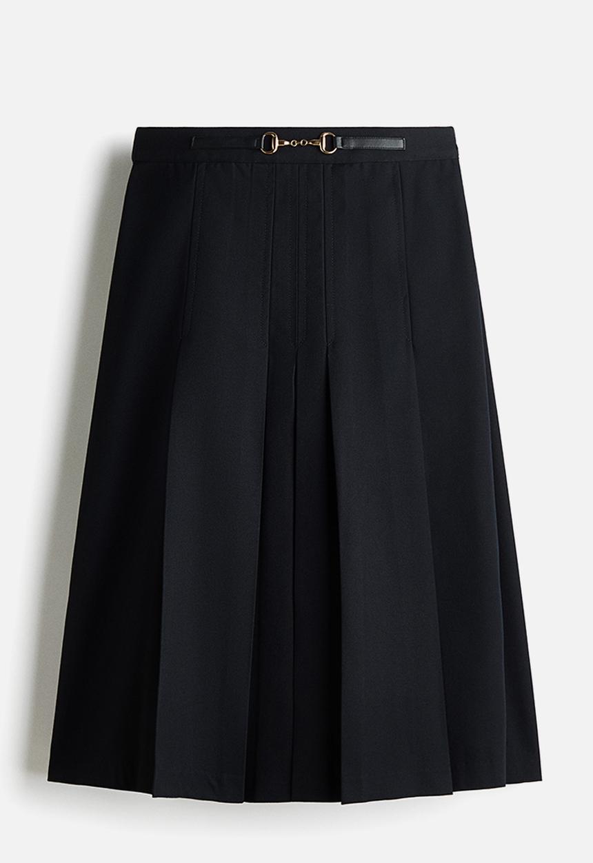 H&M - Pleated skirt - navy blue