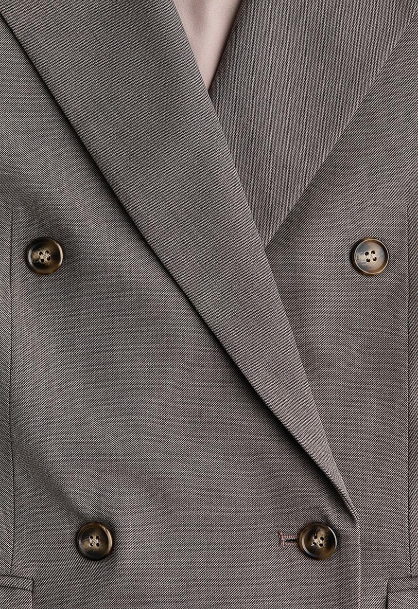 H&M - Double-breasted blazer - dark mole