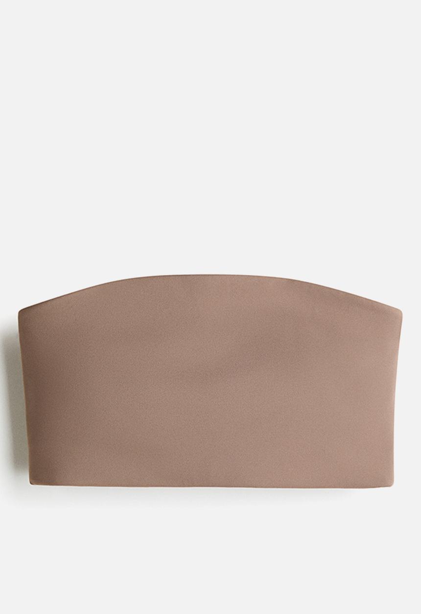 H&M - Sculptmove? medium support bandeau sports bra - beige