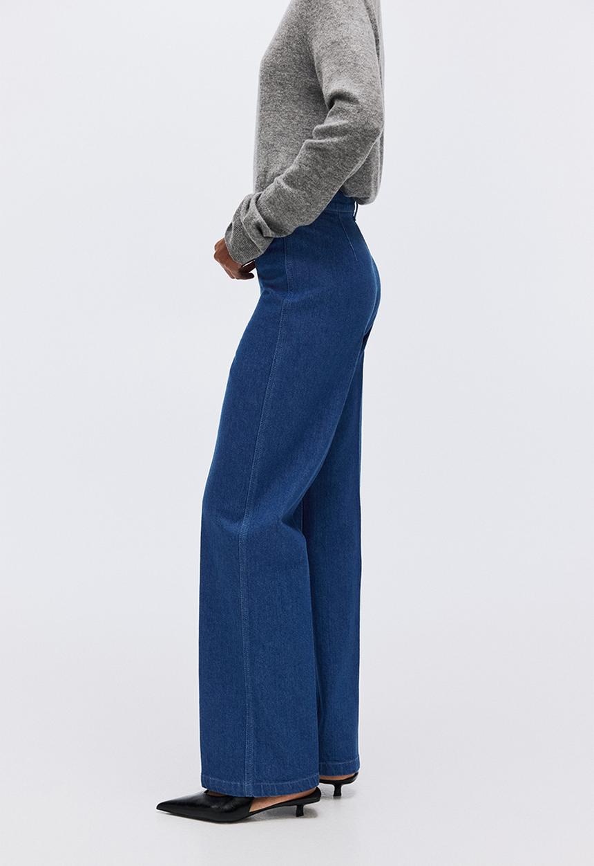 H&M - Straight high jeans - denim blue