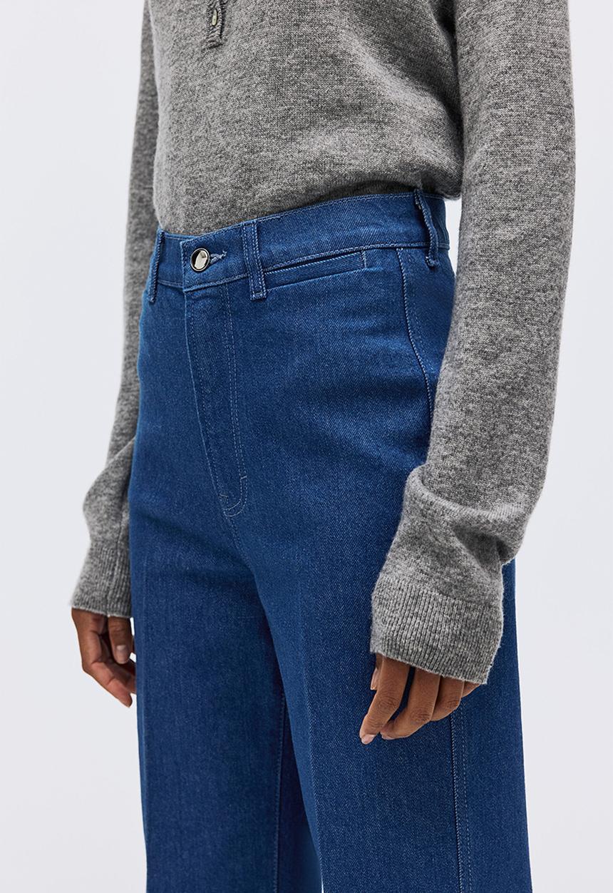 H&M - Straight high jeans - denim blue