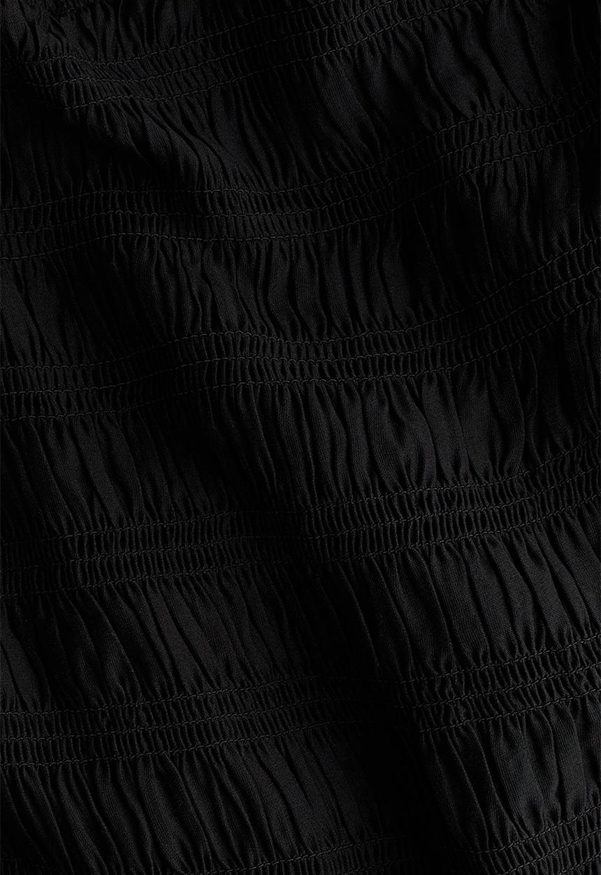 H&M - Smocked off-the shoulder blouse - black