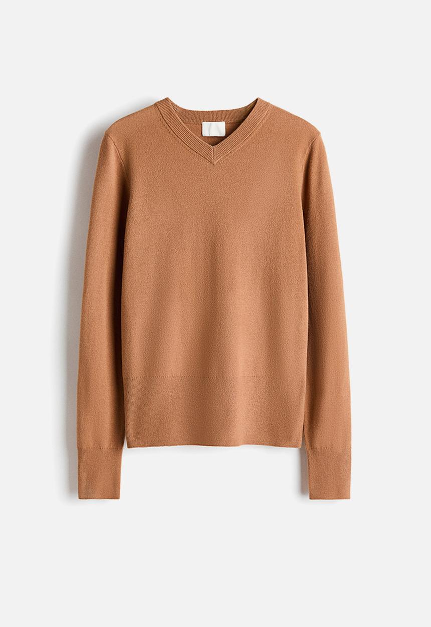 H&M - V-neck jumper - dark beige