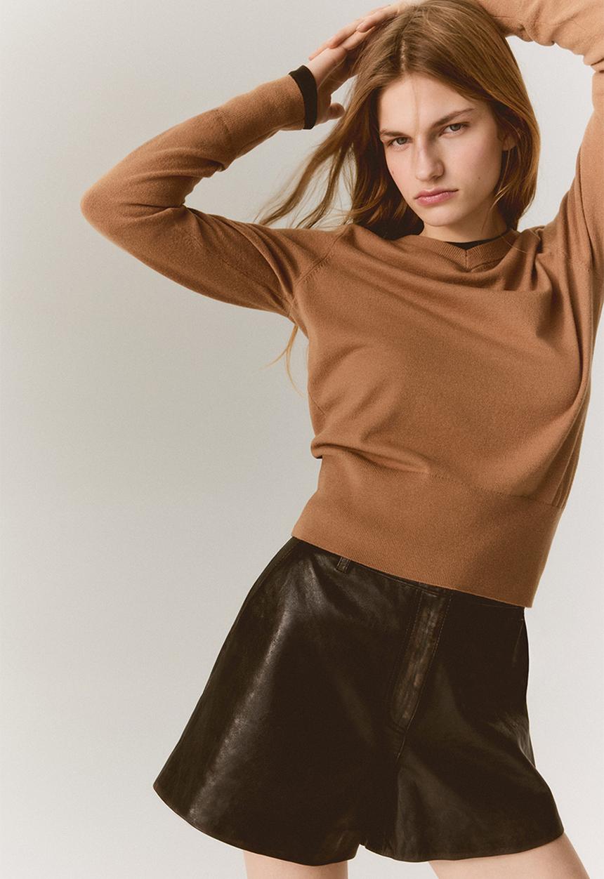 H&M - V-neck jumper - dark beige