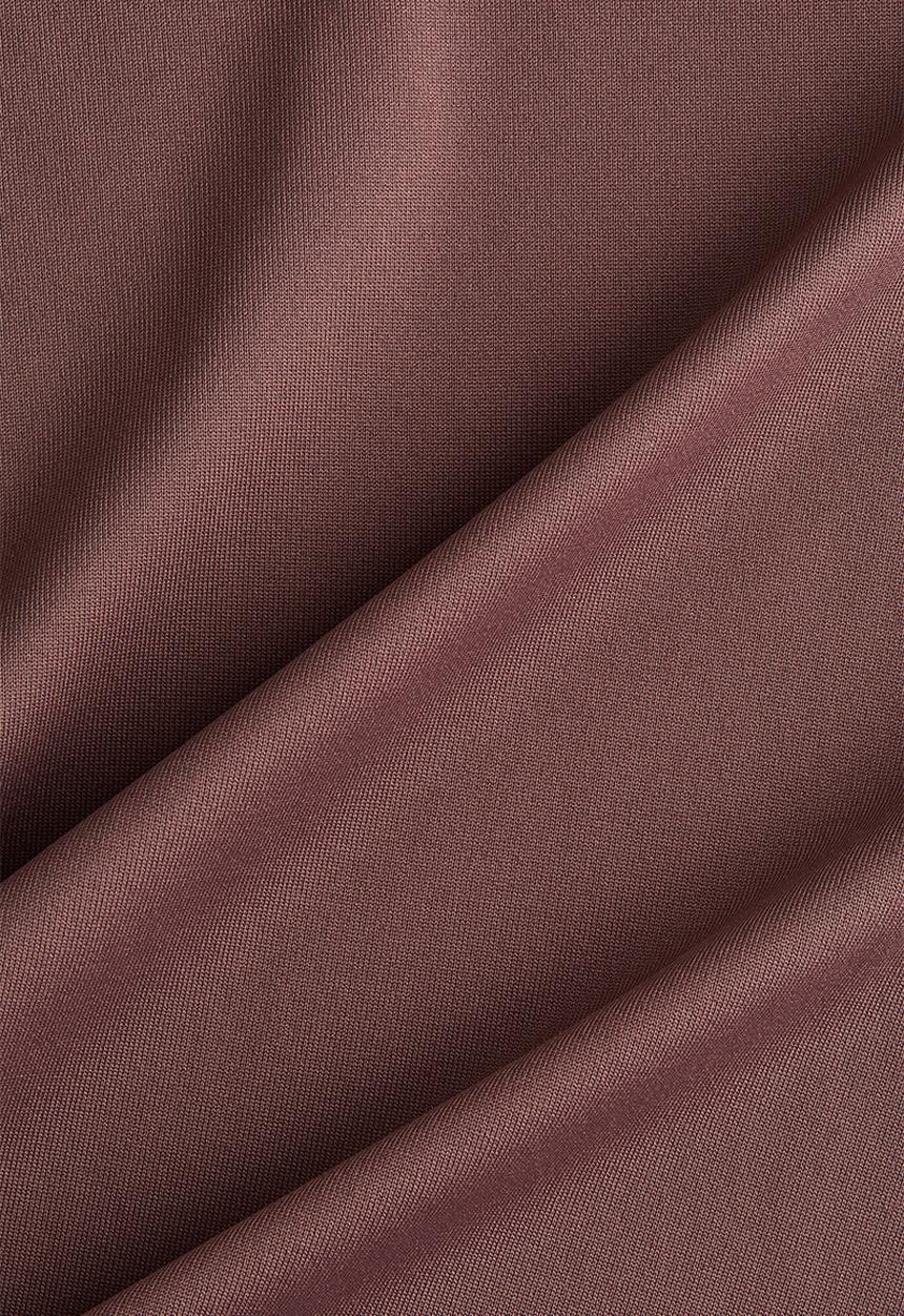 H&M - Long-sleeved microfibre top - dark dusty pink
