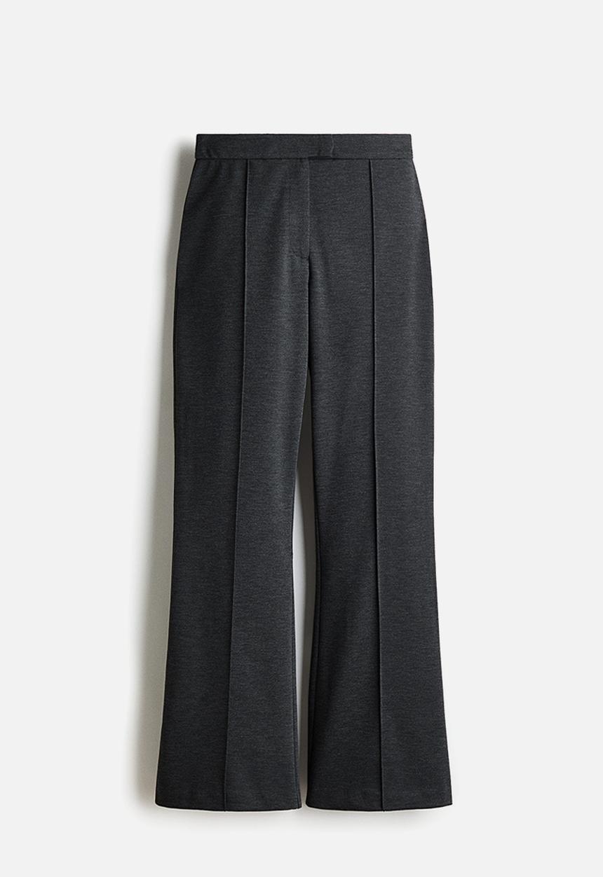 H&M - Bootcut crease-front trousers - dark grey