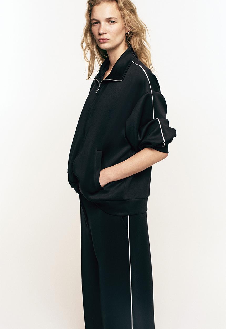 H&M - Tailored scuba trousers - black