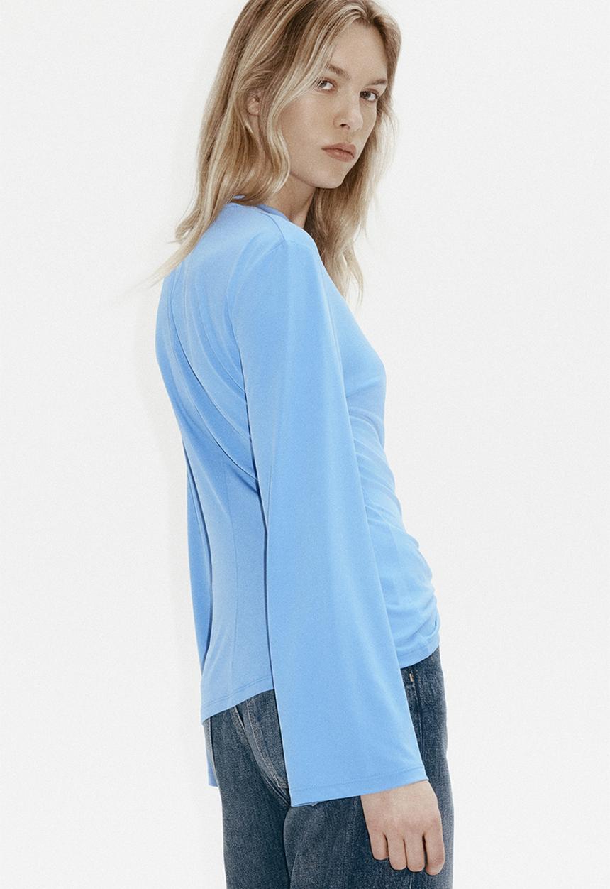 H&M - Twist-detail top - blue