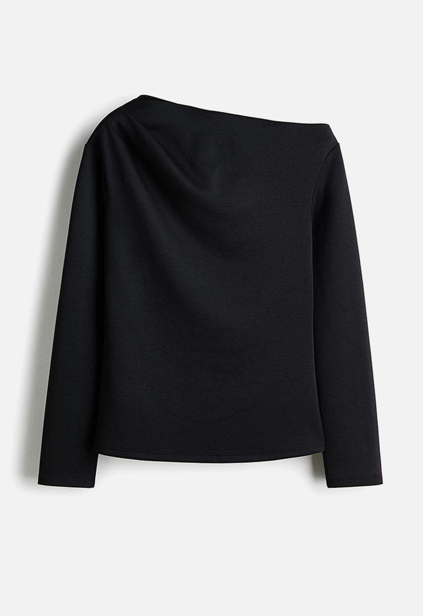 H&M - Asymmetric top - black