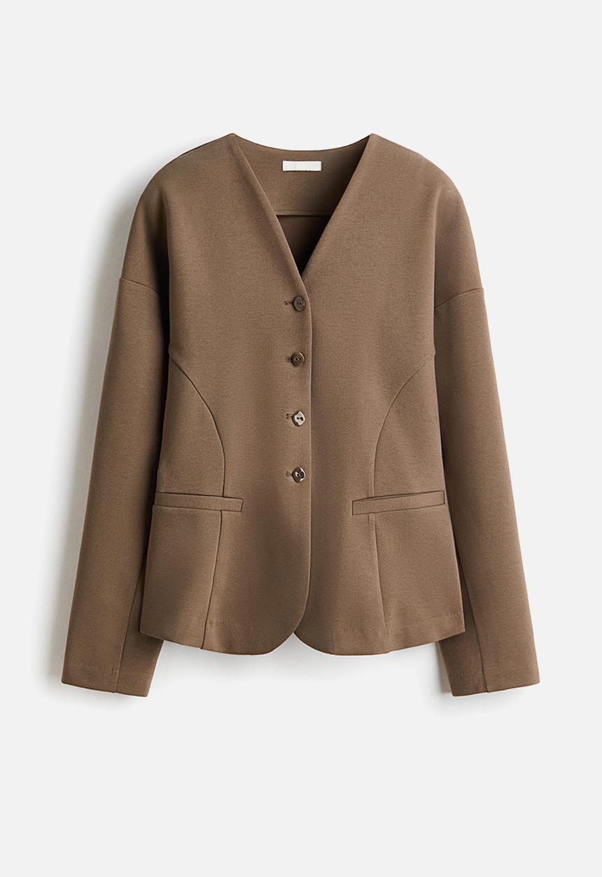 H&M - Jersey blazer - brown