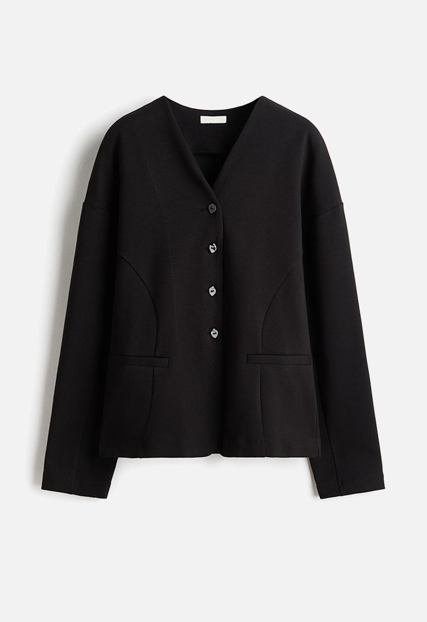 H&M - Jersey blazer - black