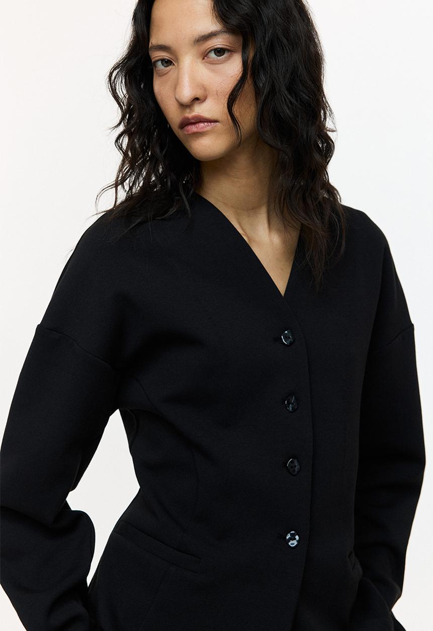 H&M - Jersey blazer - black
