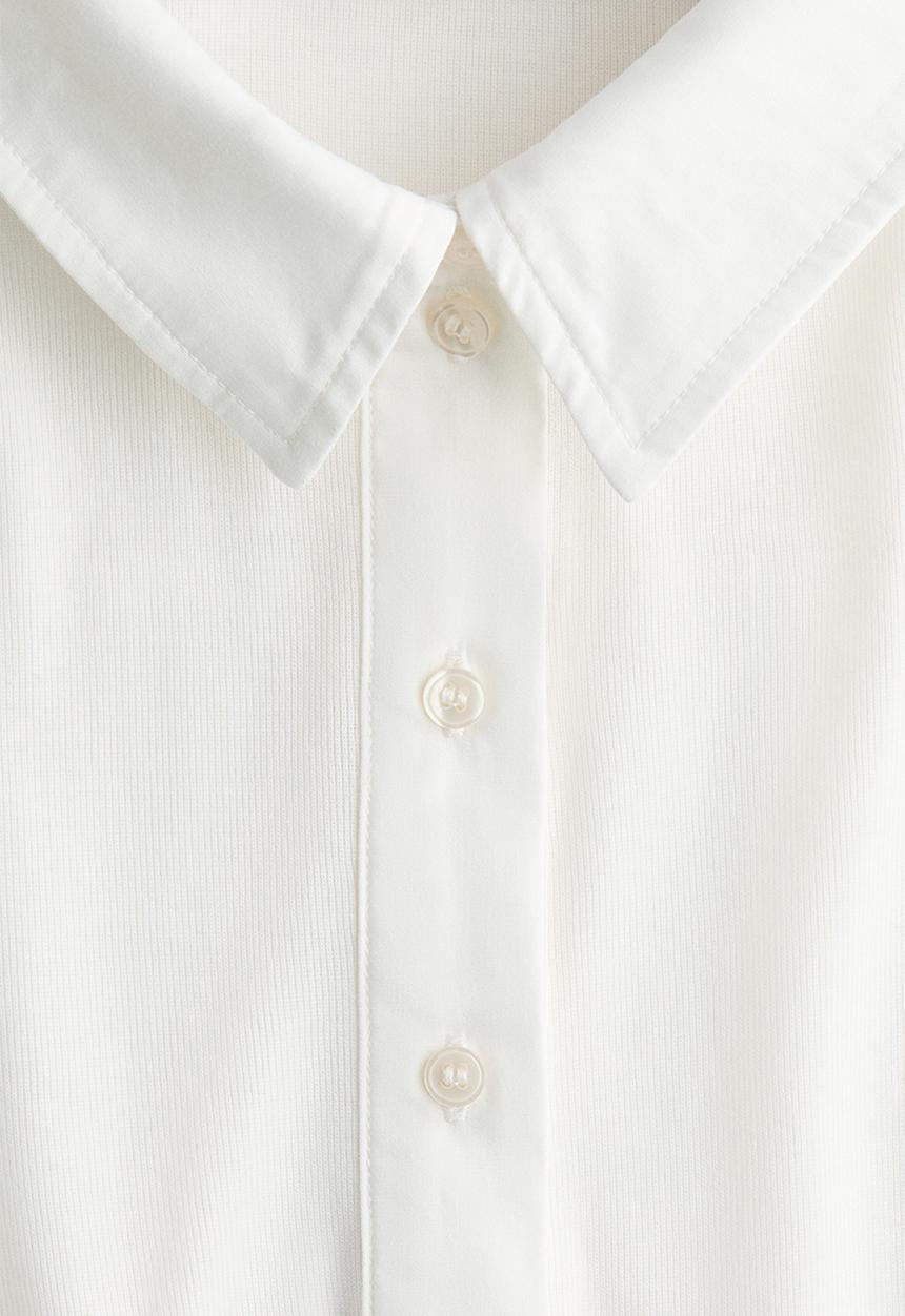 H&M - Fitted polo shirt - white