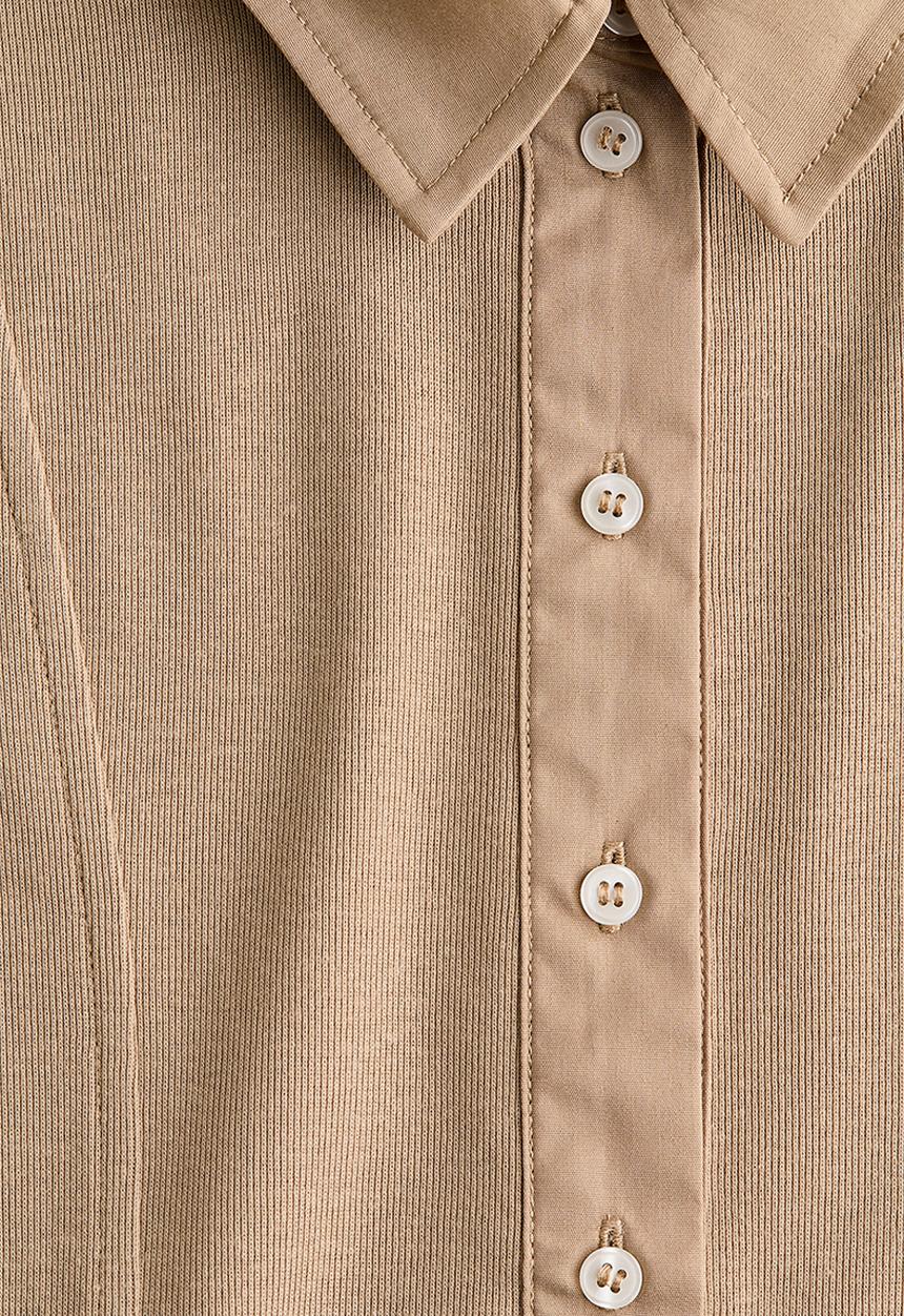 H&M - Fitted polo shirt - beige