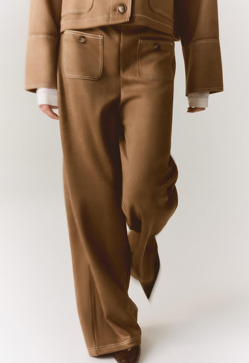 H&M - Jersey trousers - dark beige