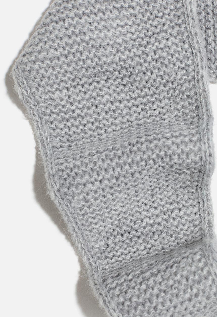 H&M - Garter-stitched scarf - grey marl