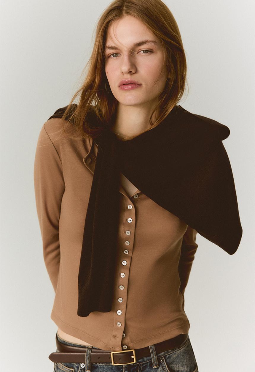 H&M - Sheer cardigan - dark beige