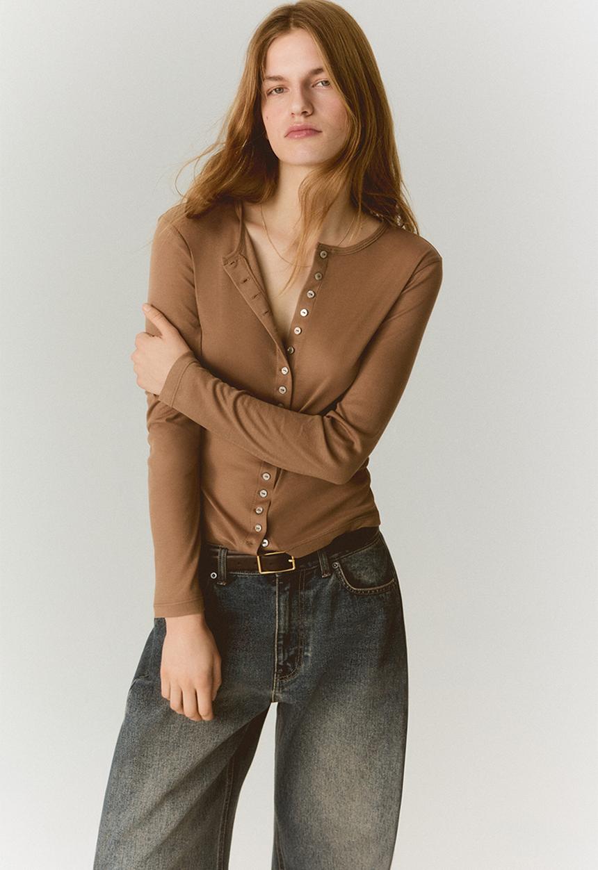H&M - Sheer cardigan - dark beige