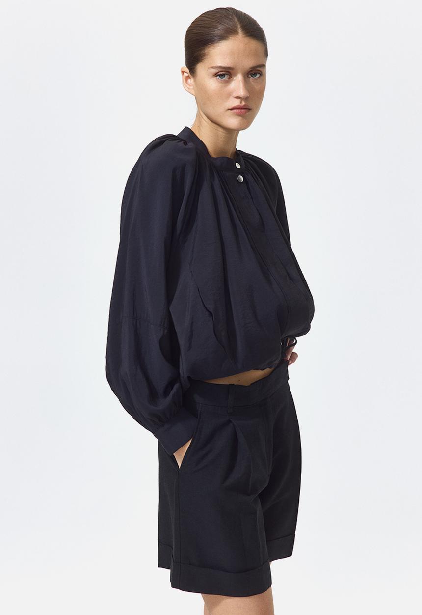 H&M - Tailored linen-blend shorts - black