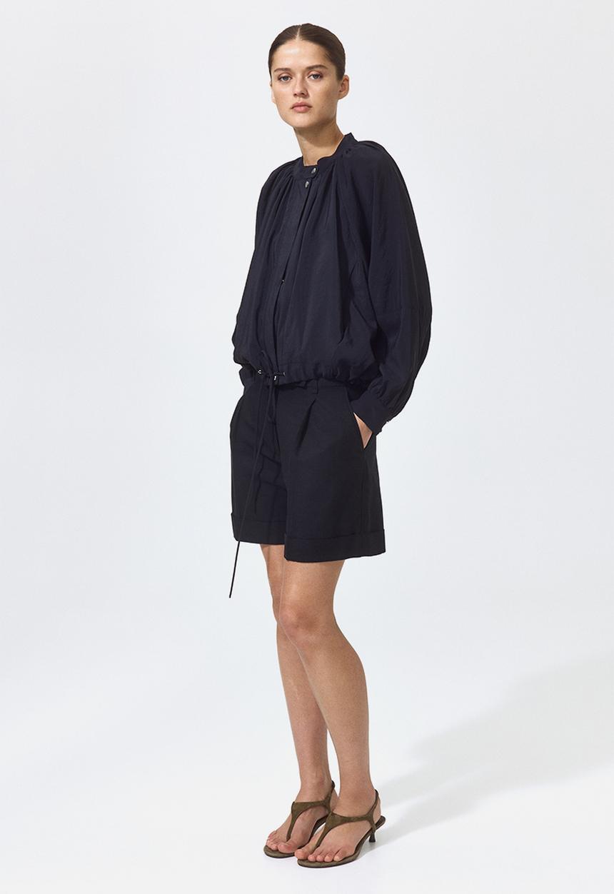 H&M - Tailored linen-blend shorts - black