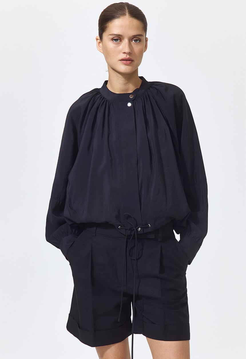 H&M - Tailored linen-blend shorts - black