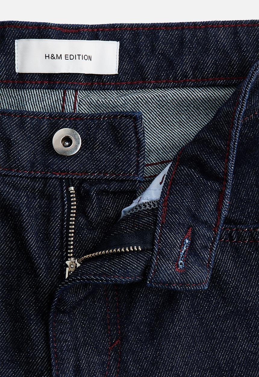 H&M - Barrel leg low waist ankle jeans - dark denim blue