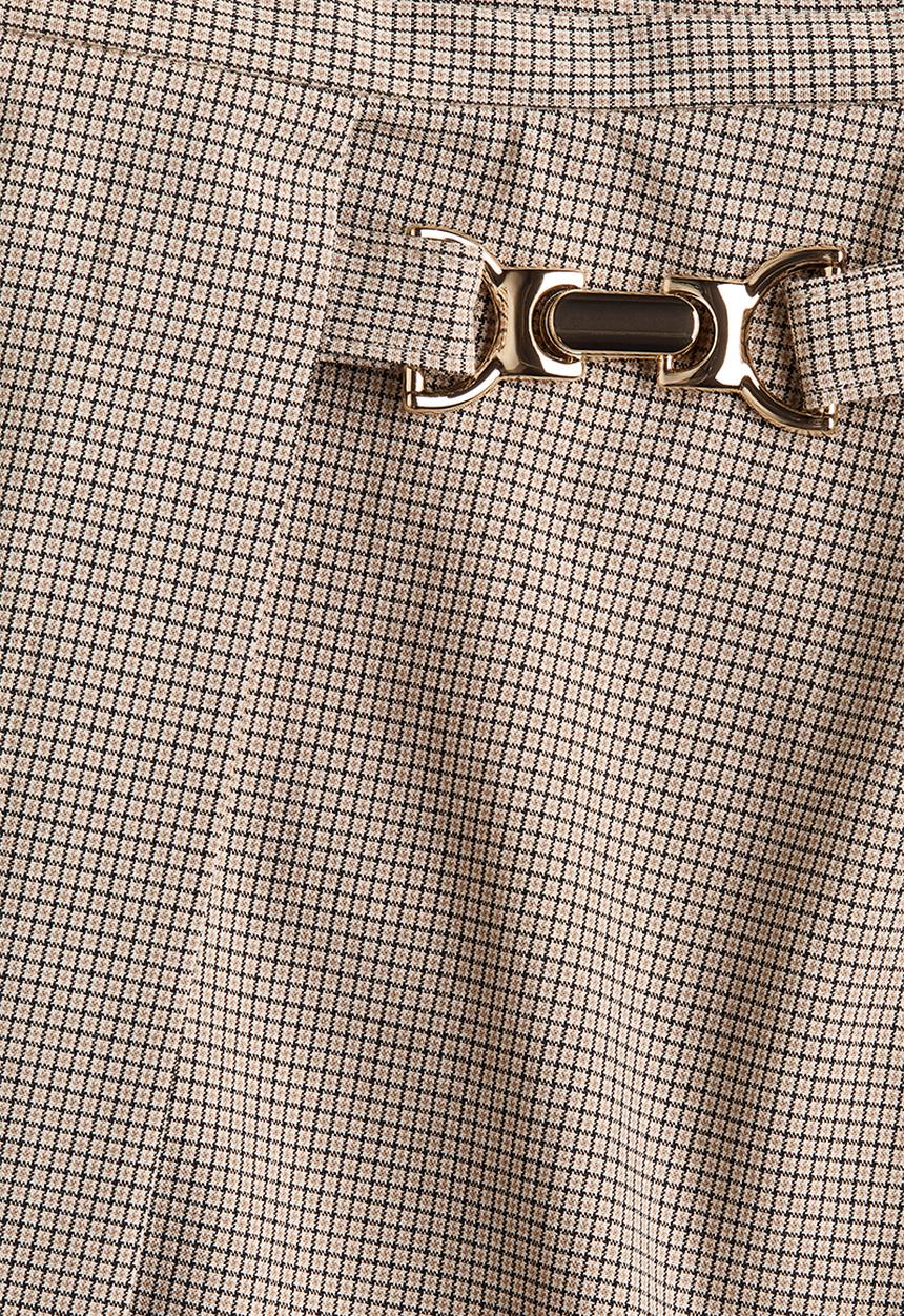 H&M - Mini wrap skirt - beige/checked