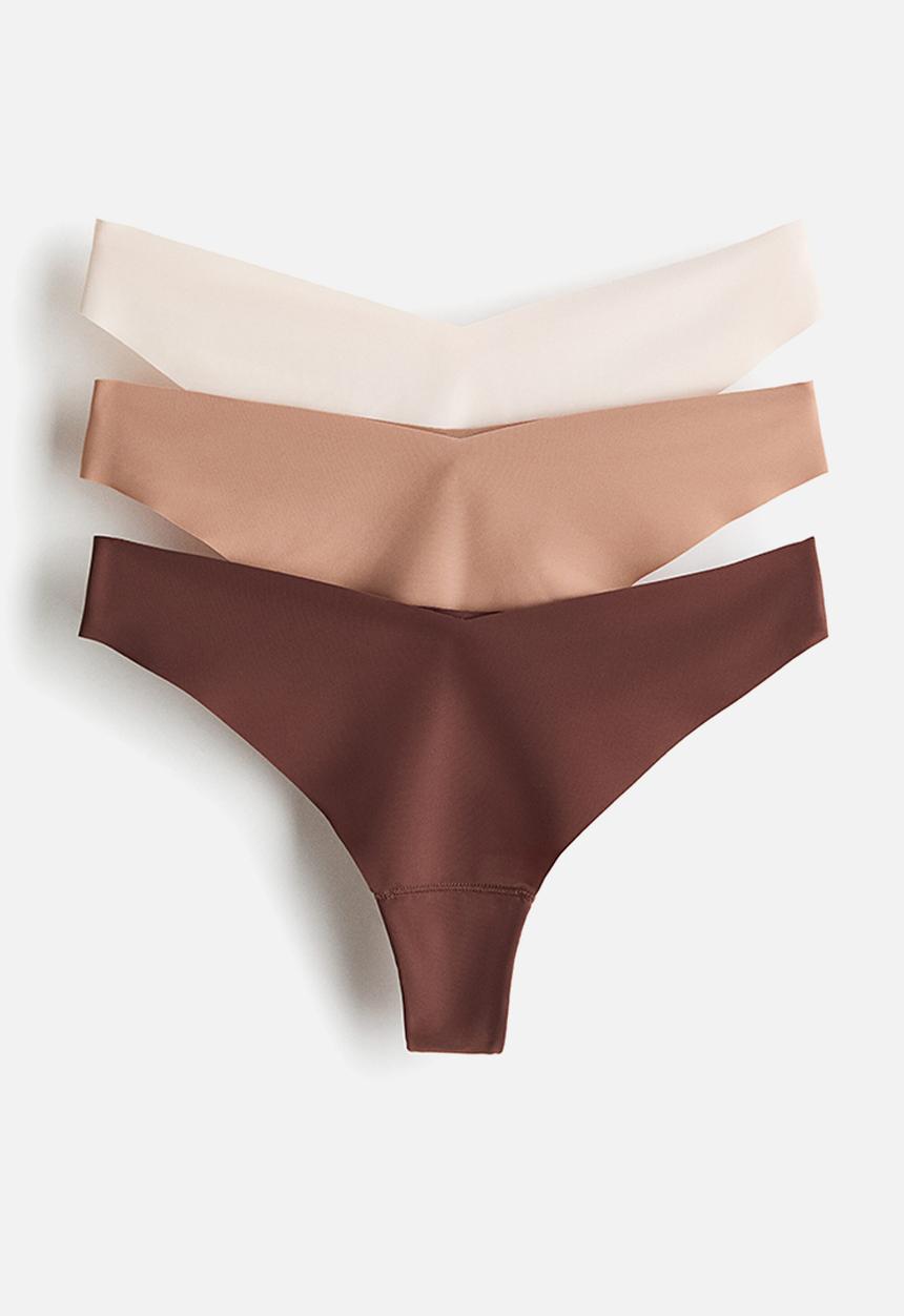 H&M - 3-Pack invisible thong briefs - multi