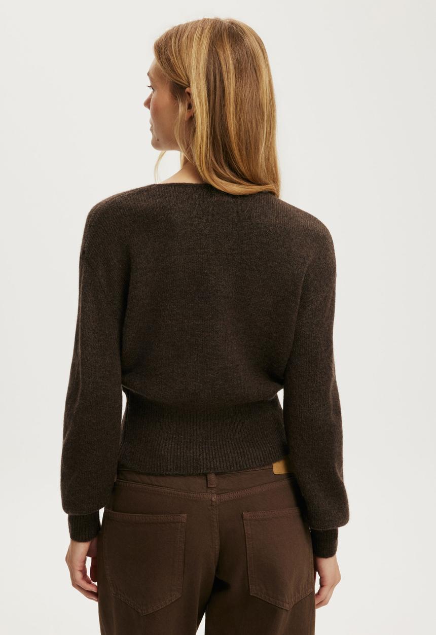 Cotton On - True Knit Ballet Wrap - Mushroom Brown